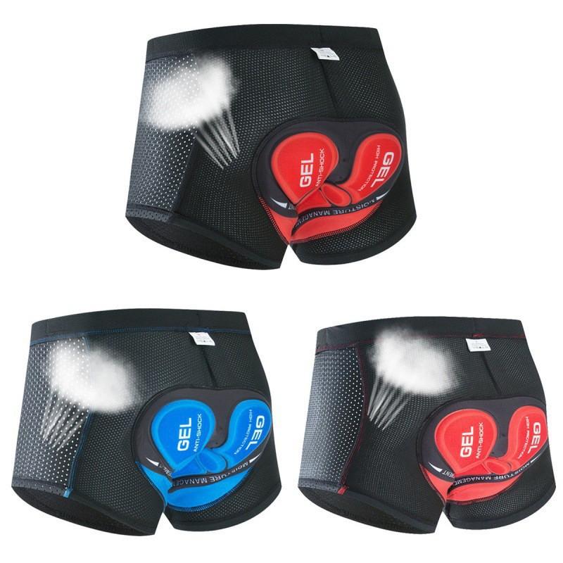 Men Women Cycling Shorts With Padded Gel Chamois Breathable Moisture Wicking Bike Underwear Mountain Road