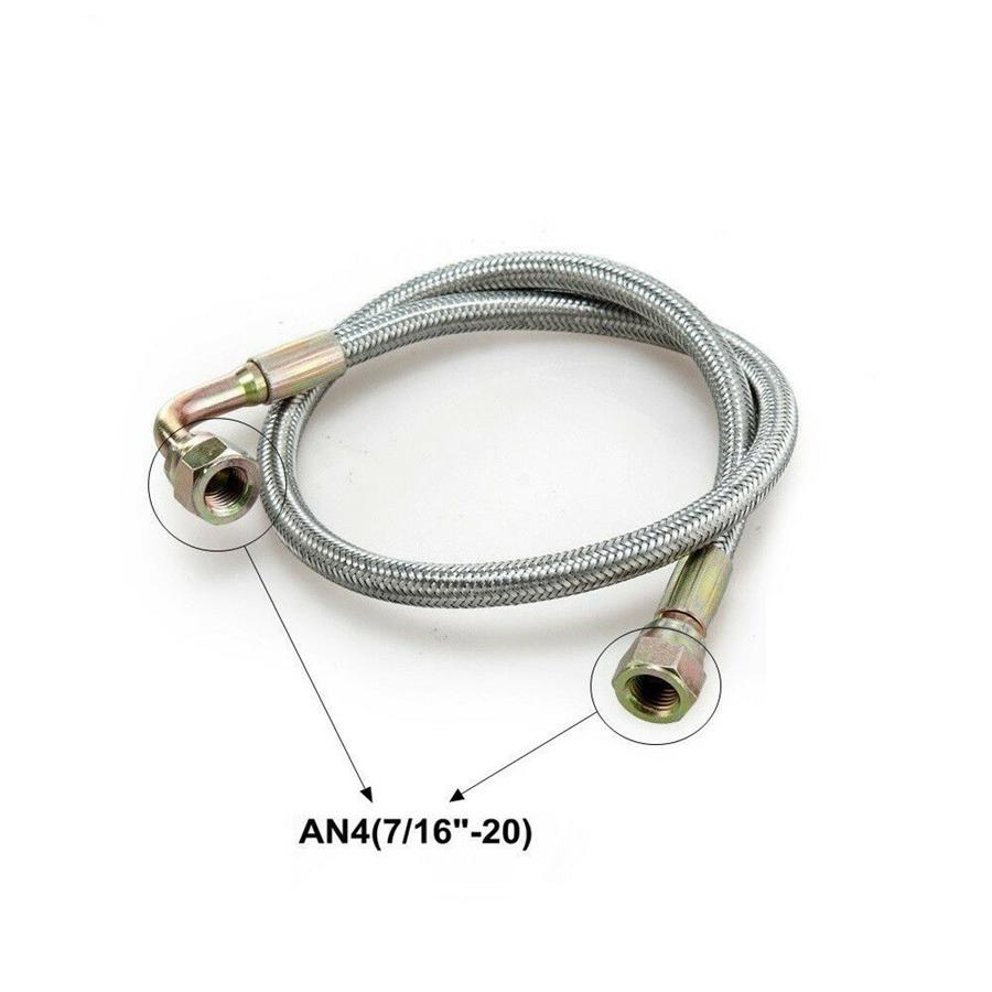 Aluminum 24inch Oil Line Kit For T3/T4 Turbo Oil Feed Line Kit For Toyota Nissan