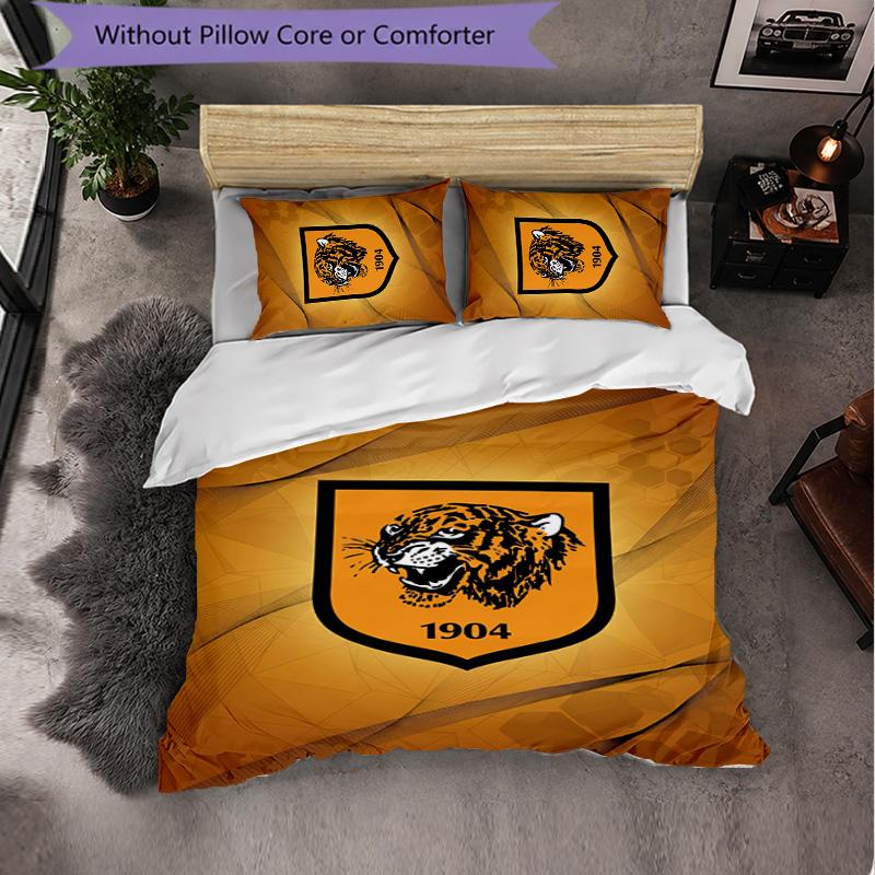 Hull FC Pattern Microfiber 3Pcs Bedding Set Decor Duvet Cover Set For Bedroom Home Use