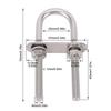 4pcs Premium Boat U Bolt Durable Steel U Bolts Versatile Round U Bolts  For Marine Use