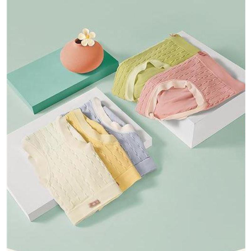 Honey Peach Hip Underwear Women's Seamless Cotton Mid Waist Underwear Lifting Hip Girls' Triangle Pants