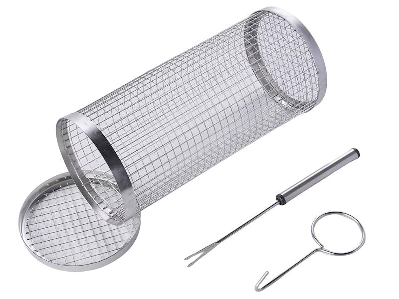 TUBE BASKET 20cm FOR GRILLING CLOSED FOR GRILLING VEGETABLES MEAT FISH FRIES
