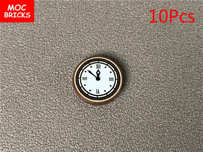 MOC Bricks DIY Printed Tile 1x1 1x2 2x2 2x3 1x4 Solar Panel Gauge Map Compass Assembled Building Block Accessories Kids Toy Gift