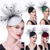 Women Girls Mesh Fascinators Hat Cocktail Party Headband Headpiece Wedding Hat