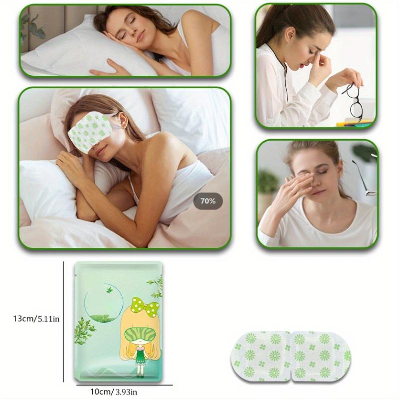 Маска для глаз с паром из полыни, горячая компрессионная маска для глаз для путешествий, отдыха, сна — самонагревающаяся, нежная для глаз, гипоаллергенная