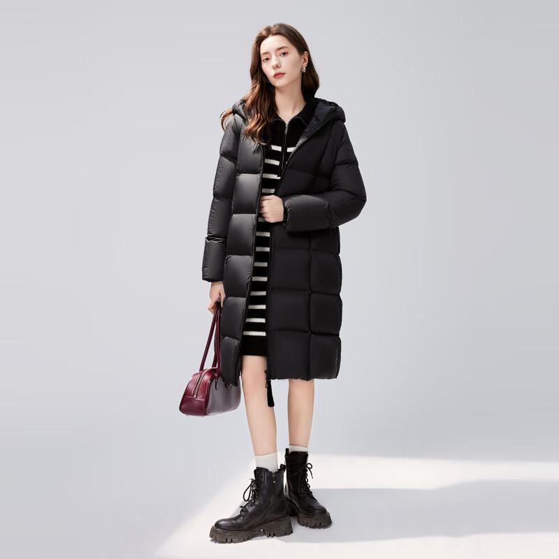 Women's Hooded Mid-Length Duck Down Jacket