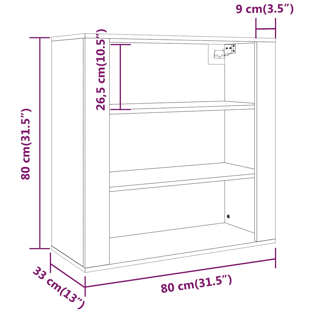 Highboard Gray Sonoma Particleboard