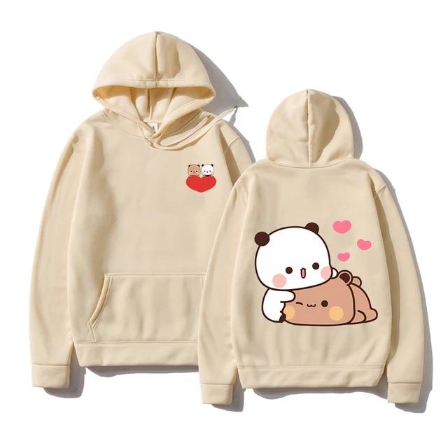 Bubu And Dudu Hoodie Women Aesthetic Graphic Funny Kawaii Bubble Tea Hoodies Unisex Anime Harajuku Vintage Pullovers Sweats