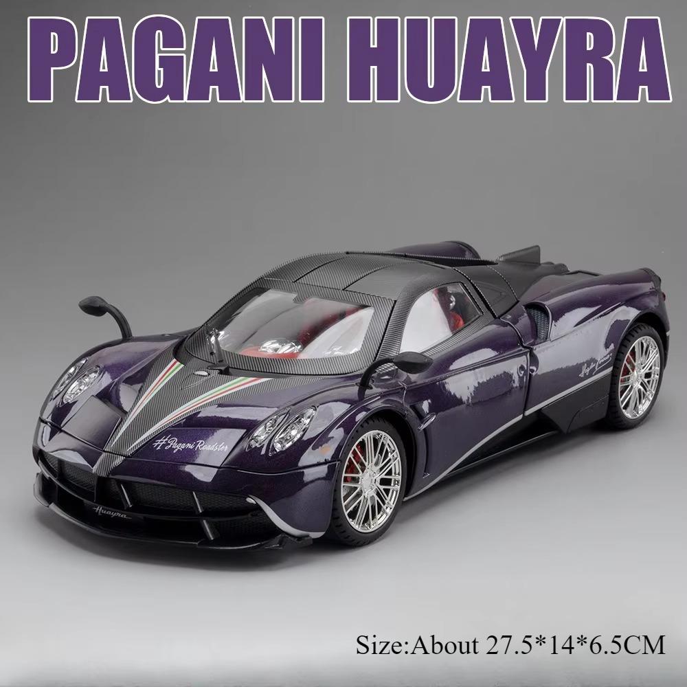 1:18 918 Spyder Martini Pagani Huayra Литая модель из сплава Игрушки Автомобиль Открывающиеся двери Со звуком и светом Миниатюрный автомобиль Подарок для взрослого мальчика