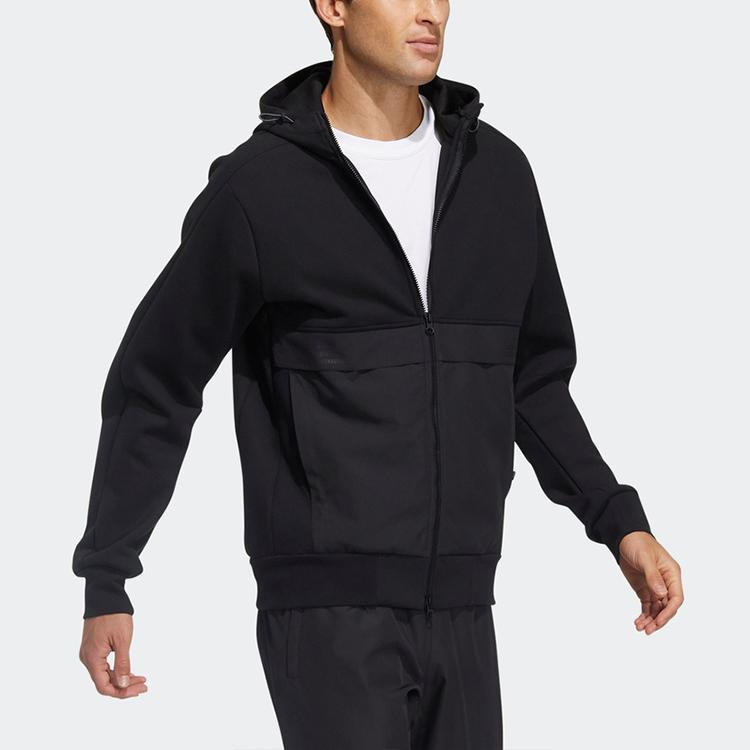 Adidas Куртка с капюшоном из трикотажной ткани, мужская верхняя одежда, черный GP0962