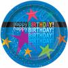 Unique Cosmic Happy Birthday Disposable Plates (Pack of 8)