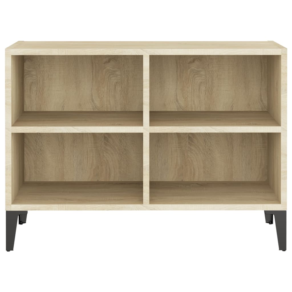 TV Cabinet with Metal Legs Sonoma Oak Finish 69.5 x 30 x 50 cm