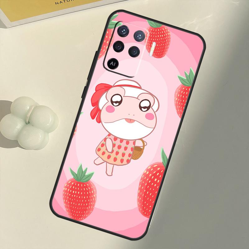 Чехол Cottagecore Fruit Strawberry Frog для OPPO A74 A94 A54 A1K A15 A16 A52 A72 A83 A91 A93 A53S A5 A9 A31 A53 2020, чехол