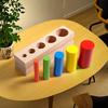 Educational Wooden Stacking Game with Colorful Rods Logic Tactile Skills Development Toy,Enhances Color Recognition,Problem Solving Skills,