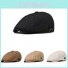 Casual Color Solid Cotton Beret Hat Women Breathable Travel Cap Spring Summer