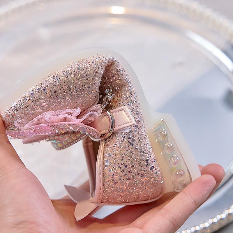 Новые Хрустальные Туфли-Хвост Русалки для Девочек 2025 года с Мягкой Подошвой и Высоким Каблуком, Идеальны для Вечерних Платьев