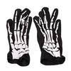 Halloween Skull Bone Skeleton Goth Racing Full Finger Gloves Fashion Sale