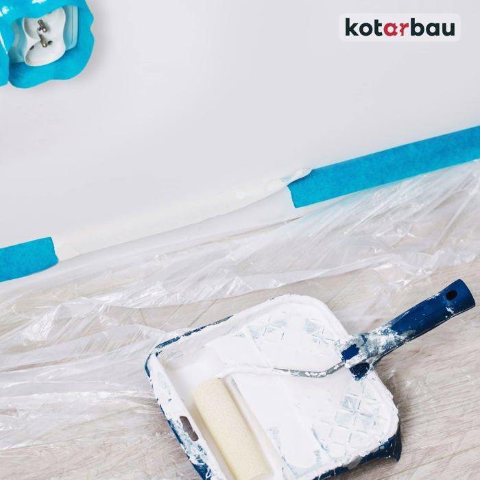 Bâche de protection peinture KOTARBAU - Lot de 10 - 4 x 5 m - Polyéthylène recyclé - Transparent