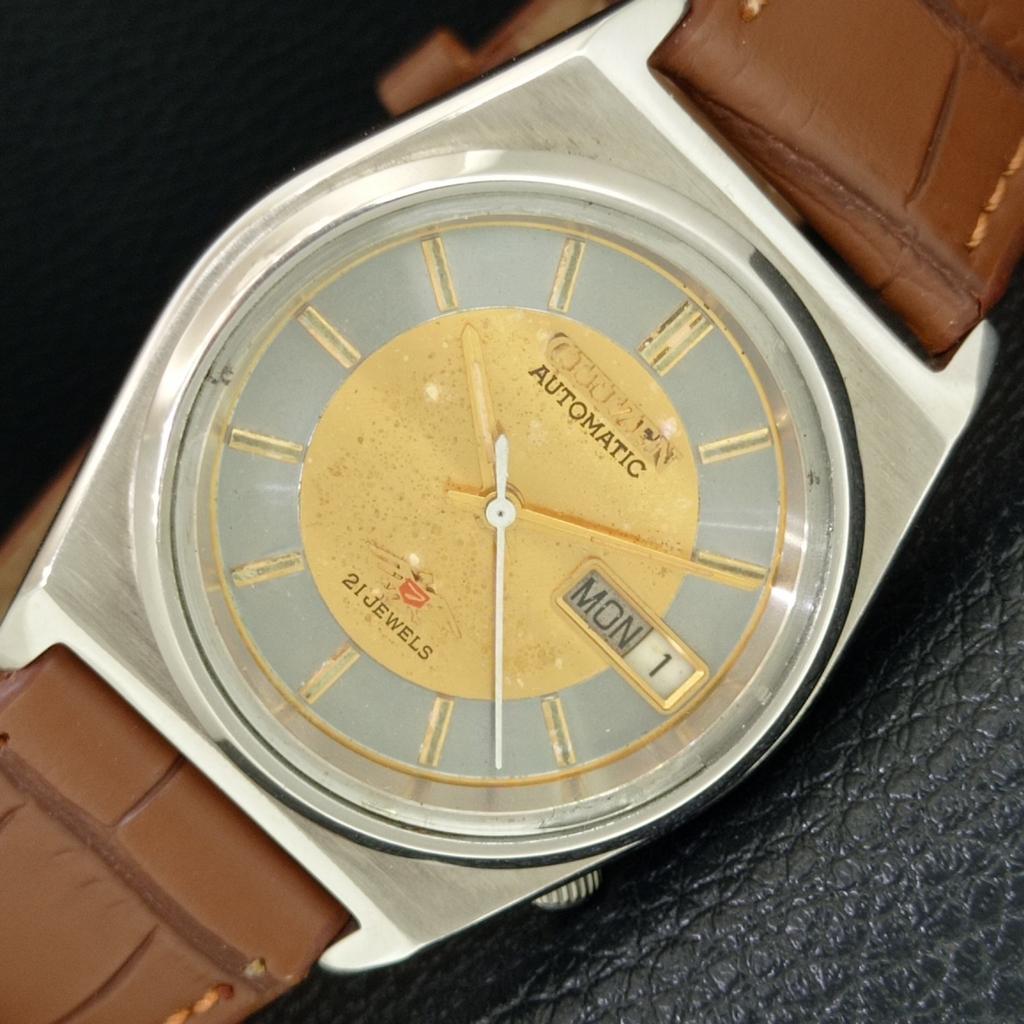 РЕДКИЕ ВИНТАЖНЫЕ АВТОМАТИЧЕСКИЕ ЧАСЫ CITIZEN 8200 ЯПОНИЯ МУЖСКИЕ ОРИГИНАЛЬНЫЙ ЦИФЕРБЛАТ a708425-1