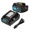 VANKO Compatible Makita 18V BL1860B High Capacity Makita 18V Charger Set with Compatible with LED Lamp with Remaining Battery Power BMS Circuit High