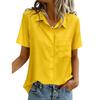 Женские блузки с коротким рукавом, рубашки на пуговицах, деловая повседневная одежда, летняя весенняя одежда