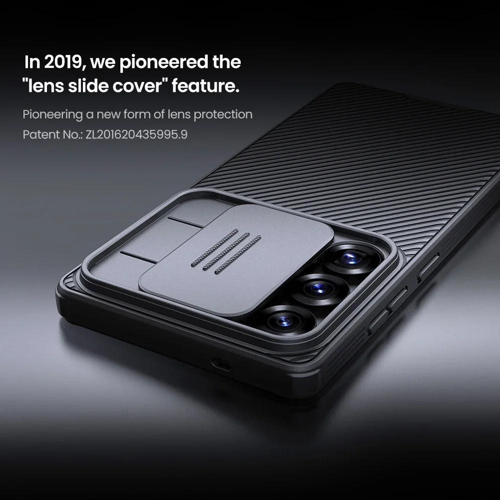 Soft Shell Phone Case for Samsung Galaxy S25 Ultra S24 S23 S22 Ultra Material with Sliding Camera Cover Protective Camera