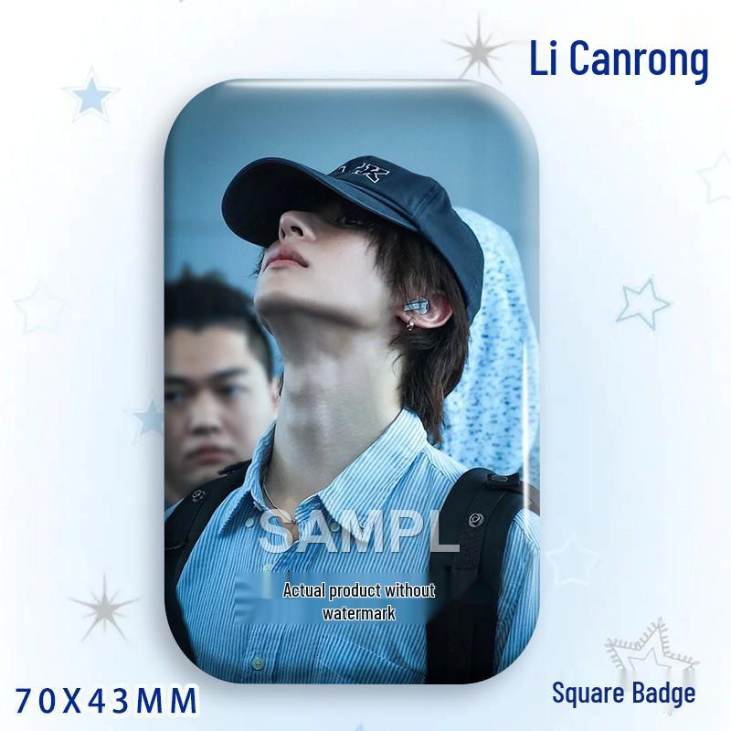 Li Canrong Concert Star Badge Laser Sticker Brooch Ornament
