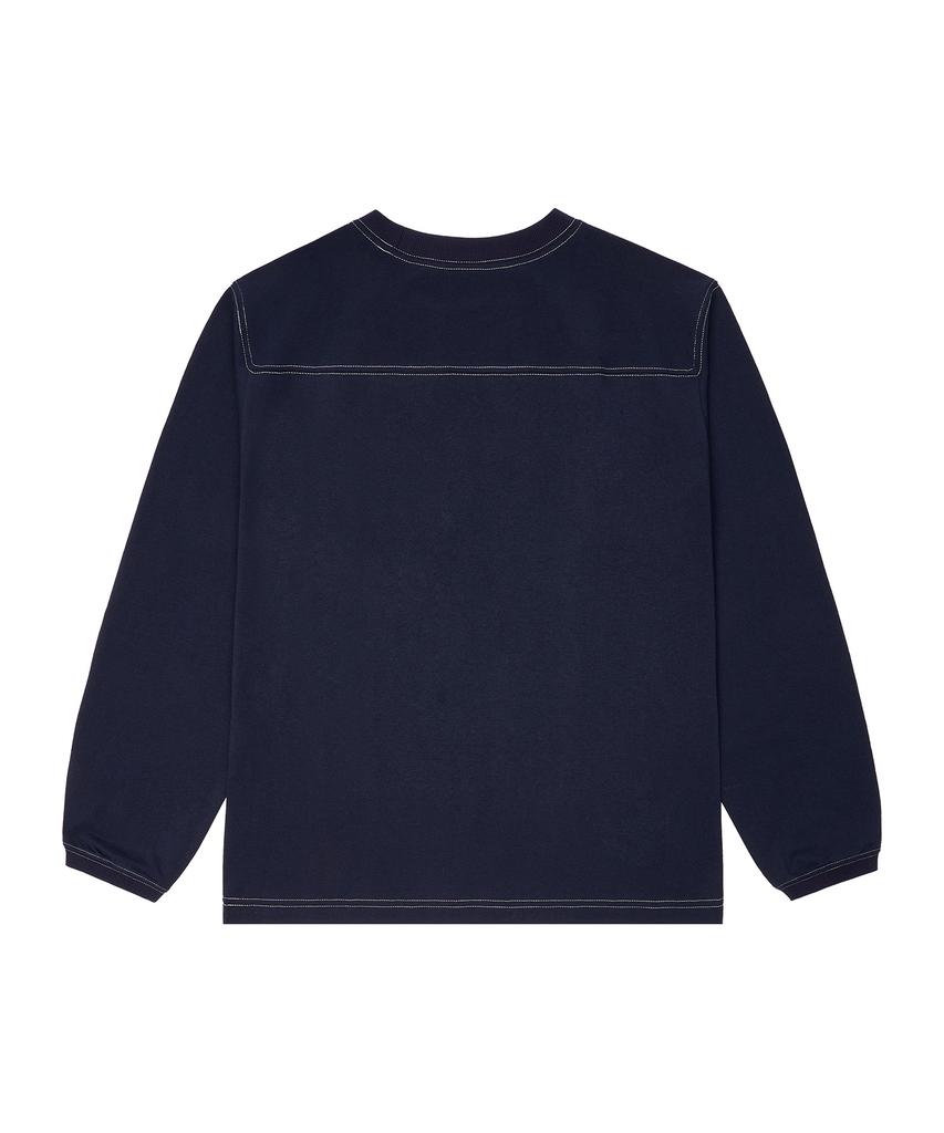 UNIVERSE GARMENT Футболка с длинным рукавом с принтом Rhug_Темно-синий