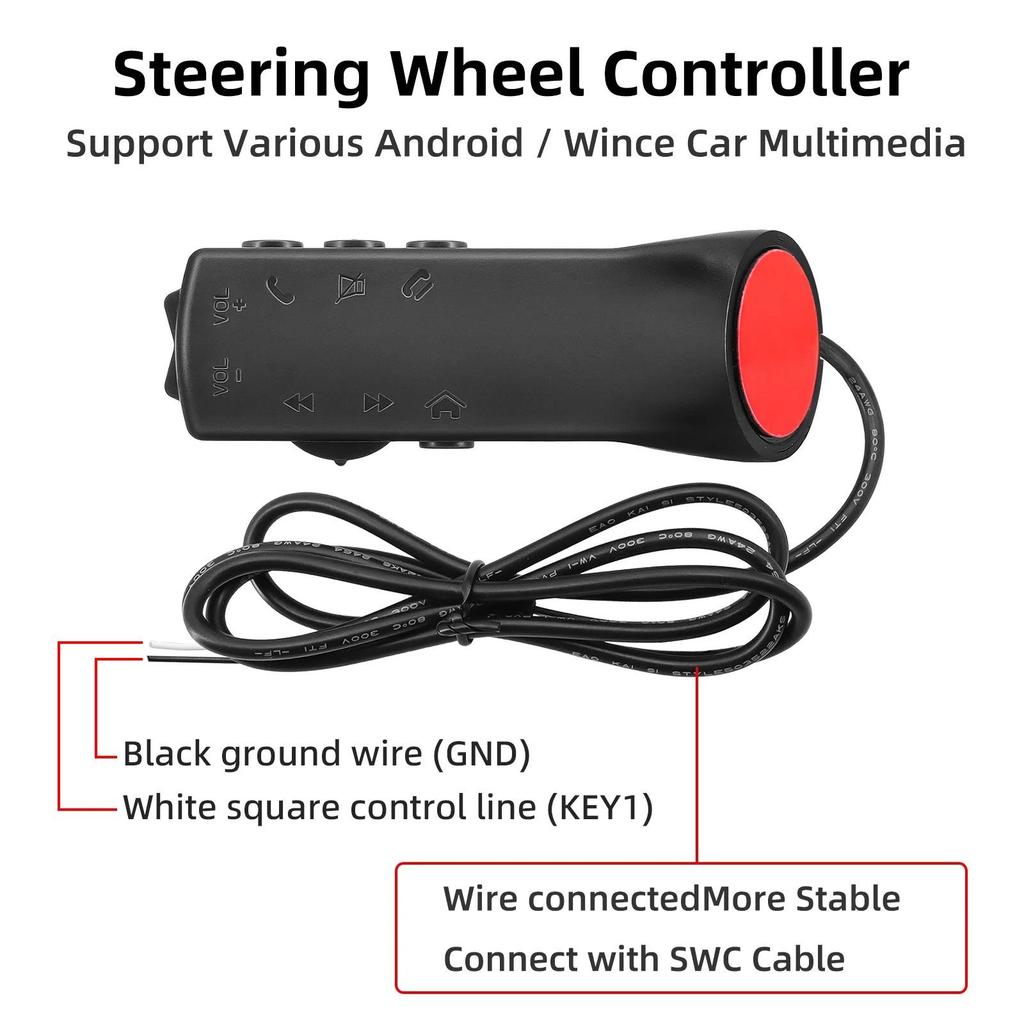 Пульт дистанционного управления, универсальные кнопки на рулевом колесе автомобиля, 8 клавиш, автомобильный Стайлинг, 12 В, беспроводное управление для музыкального телефона, DVD-навигация, многофункциональный