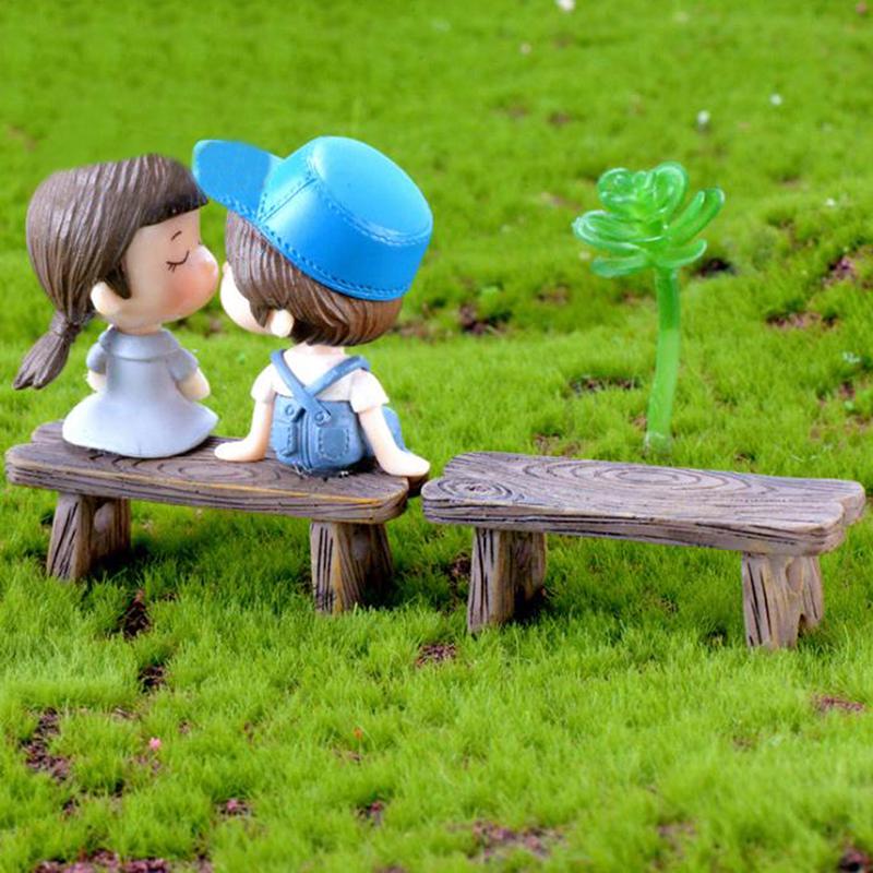 2шт мини деревянная скамейка украшения для дома фигурки Diy аквариум/кукольный домик декор