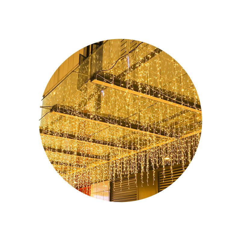 Струнный рождественский светильник, наружное светодиодное освещение, уличный настенный светильник для сада, свисающий 0,6-0,8 м, гирляндный светильник в виде сосульки с вилкой США или ЕС