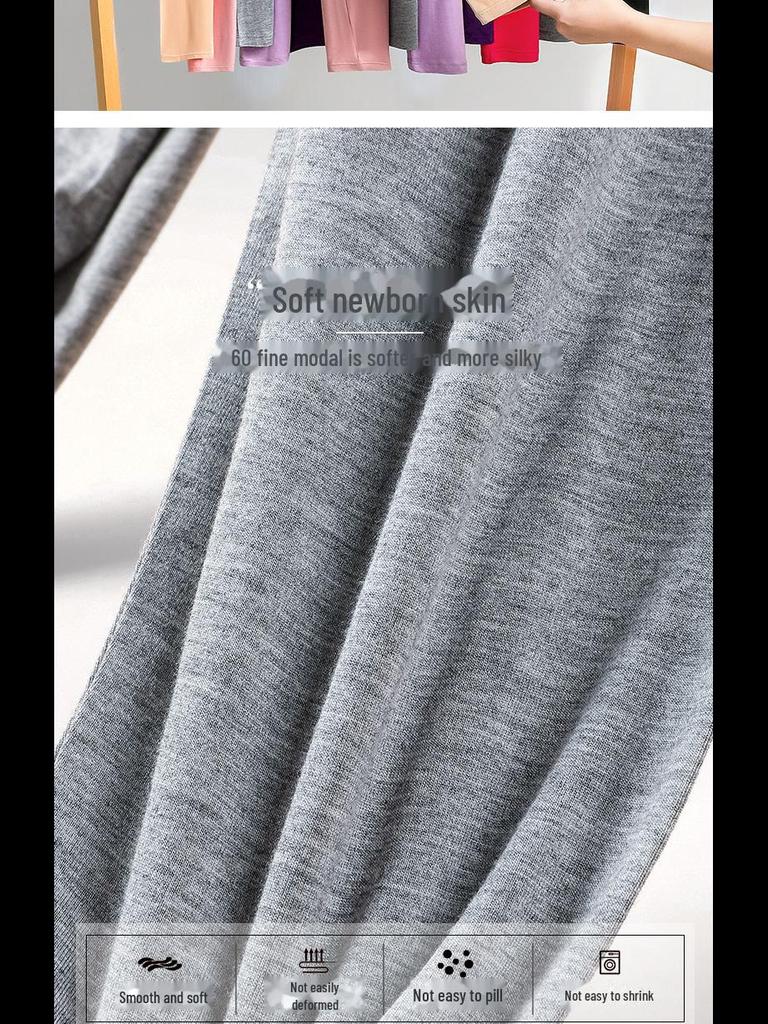 Autumn Elastic Modal Slim-fit Women's Base Pants for Elderly