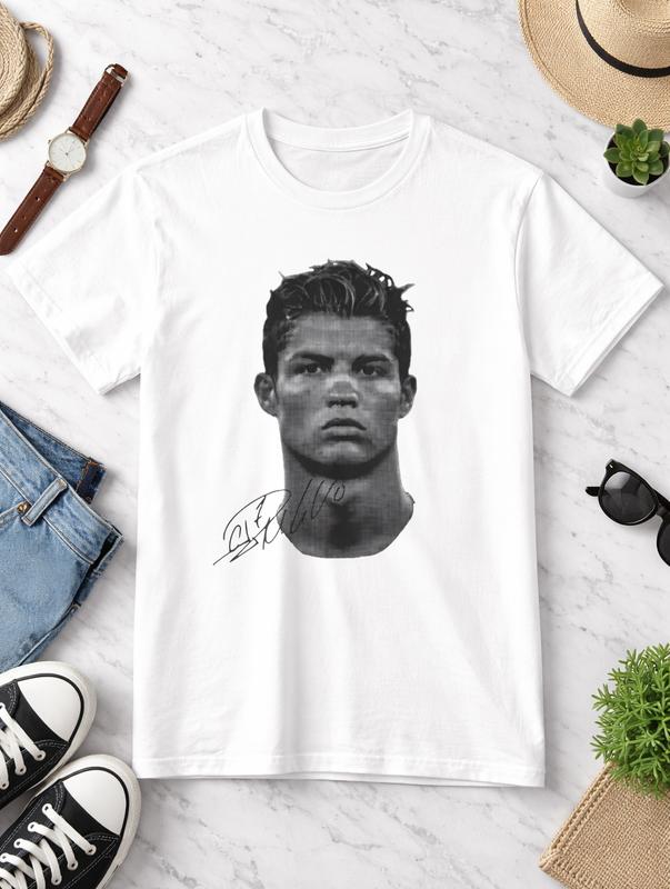 Cristiano Ronaldo Vintage Tshirt, CR7 T-shirt - Front Print - Unisex T-Shirt Graphic Tee