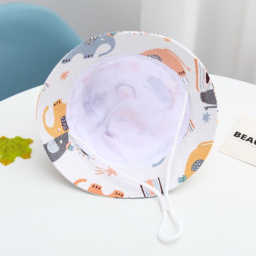 Пляжная шляпа с принтом животных и большими полями для защиты от солнца, детская кепка-панама, детская шляпа-ведро для отдыха на природе, весна-лето