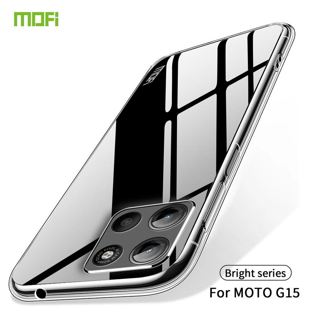 For Motorola Moto G15 4G Clear Phone Case MOFI Ultra-Thin TPU Phone Back Cover