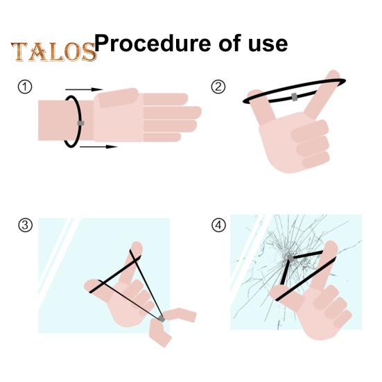 1/2Pcs EDC Survival Bracelet with Tungsten Alloy Beads Portable Outdoor Emergency Glass Window Breaking Bracelet Rescue Wristband Wrist Strap Escape