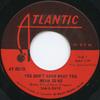 7inch Record SAM & DAVE - You Don't Know What You Mean To Me  2517X Atlantic 1968 Canada Soul/Funk Used