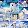 DIY Polar Bear 5D Diamond Painting Full Round Drill Animal Diamond Embroidery Cross Stitch Kit Mosaic Wall Art Home Decor