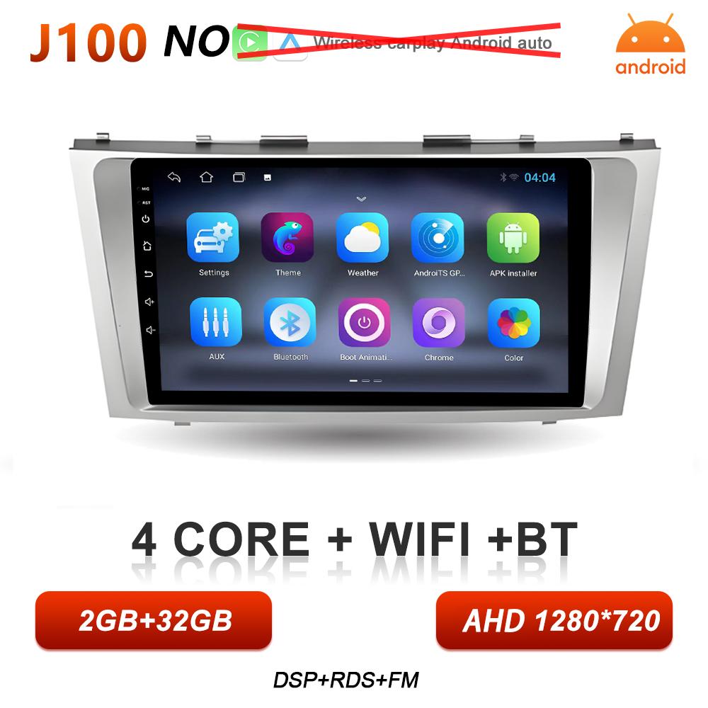 Android 16 Car Radio Auto For Toyota Camry 7 XV 40 50 2006 2007 2008 2009 2010 2011 Video Multimedia Player Carplay Wireless BT