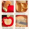Red Storage Bag Velvet Cute Handbag Cartoon Fruit Makeup Bag  Data Cable Storage