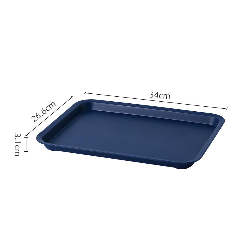 Nordic Plastic Tea Fruit Dessert Serving Tray Rectangular Kitchen Food Cake Plate Dinnerware Table Dining Organizer