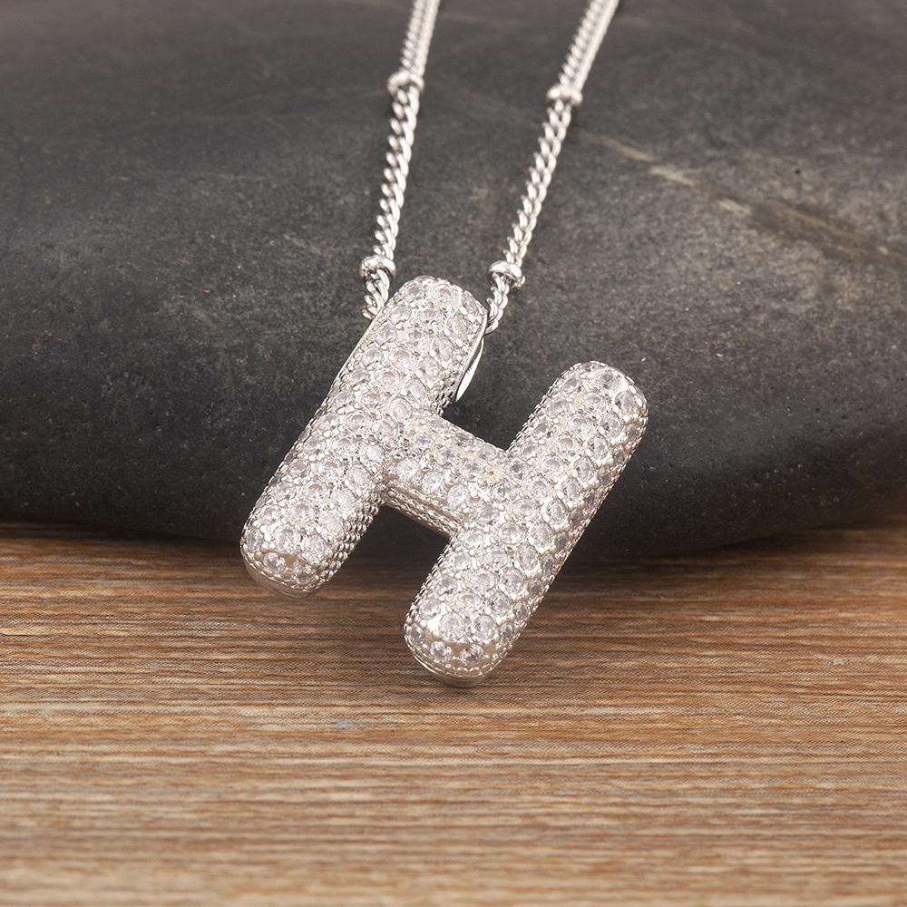 Nidin Горячая Распродажа Паве Кристалл Циркон Буквы от A до Z Подвеска Ожерелье Мужские и Женские Парные Инициалы Имен Алфавит Ювелирные Изделия Прекрасный Подарок