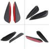4Pcs Universal ABS Carbon Fiber Car Front Bumper Fins Lip Spoiler Canards Trim Kit