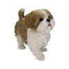 Ubia Walking Shih Tzu, Brown and White, 22.5 X 10 X 16.8 Cm, Doll Figurine, Animal Ornament, Garden Decoration, Dog, H23327