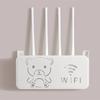 Настенная полка для WiFi-роутера Мультяшный медведь Компактный ящик для хранения роутера Без сверления Органайзер для кабеля питания