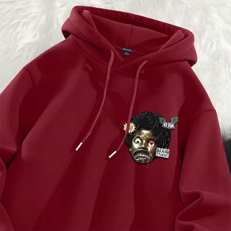 Oversized Retro Vintage Hoodie Men Women - Loose Fit Streetwear Sweatshirt With Graphic Print Cotton Lined Fall 2025