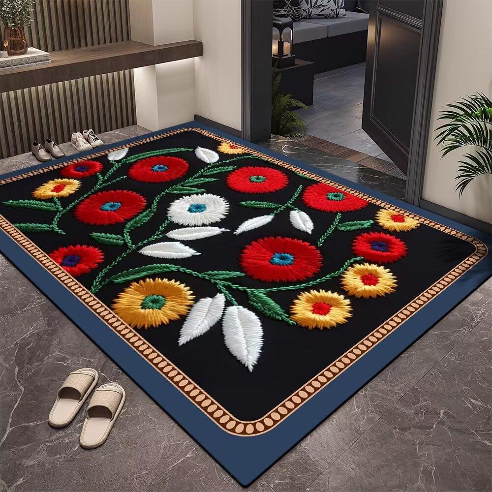 3D трехмерные цветочные коврики для пола входная дверь коврик для входа крыльцо грязеотталкивающий коврик для ног кухня ванная дверь впитывающий коврик