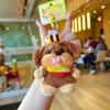 Dog Rolled Dachshund Tongue Bee Design Cute Plush Pendant Keyring Decoration