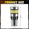 2 шт. Светодиодные лампы W5W T10 Canbus 4014 24SMD 168 194 LED 5W5 Для салона автомобиля, купола, чтения, подсветки номерного знака, сигнальная лампа 6000K Белый