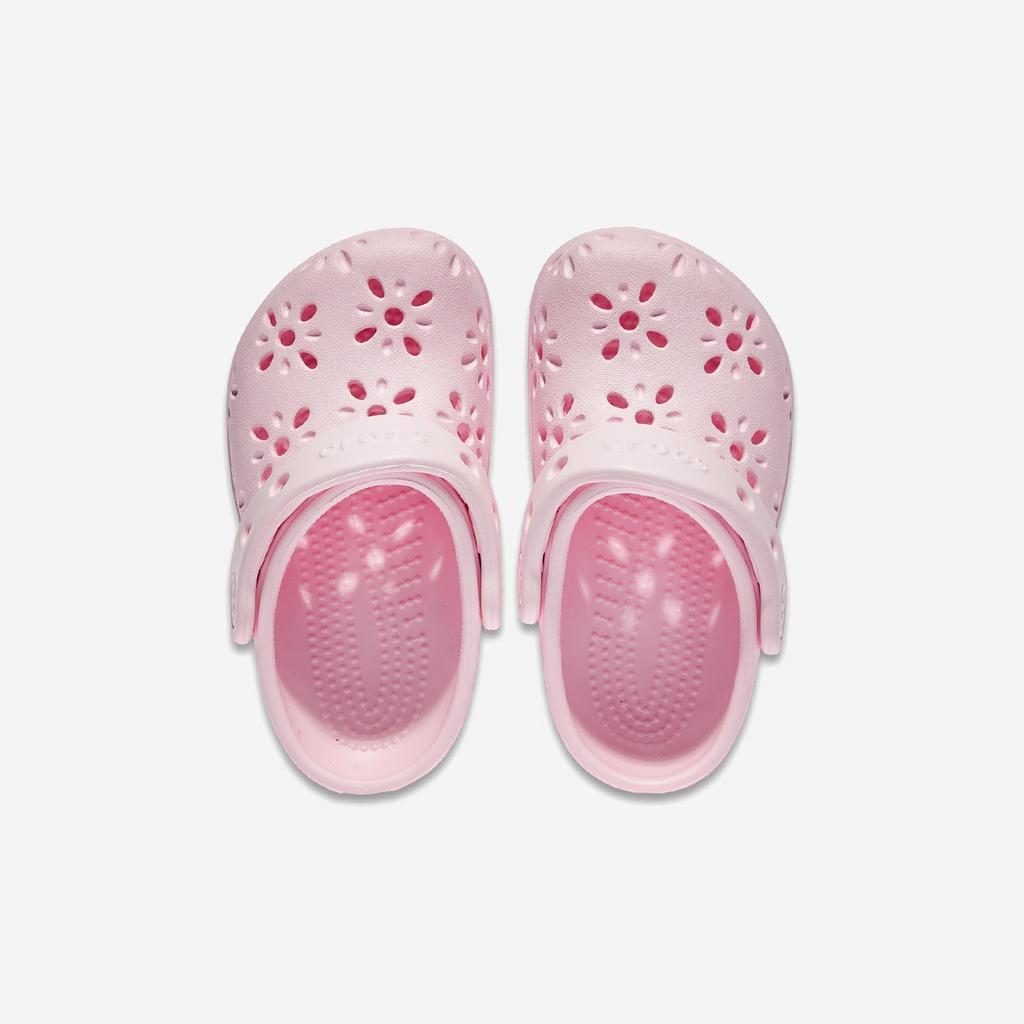 Crocs Классические сабо с цветочной перфорацией для малышей, CRS210944, 1010112424, Популярная корейская обувь